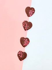 hearts on a white background