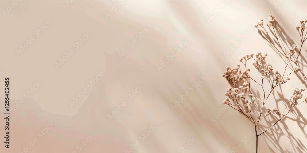 Poster a sophisticated minimalist theme with a light mocha background, subtle gradients and warm hues, scan