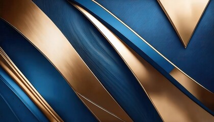 luxury blue and gold abstract background with metallic textures and diagonal lines for premium design and branding use

