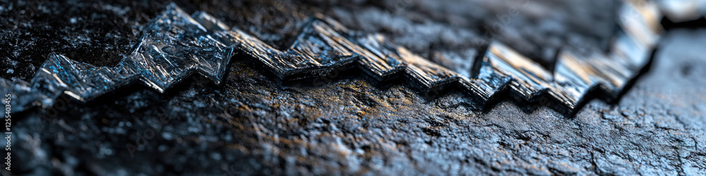 Poster metallic zigzag structure on textured surface