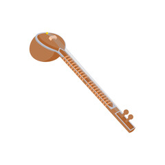 Sitar, Diwali, Hindu, Indian Symbol Illustration