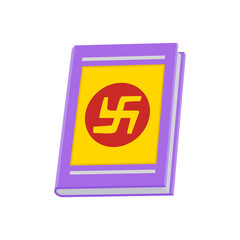 Swastika Book, Diwali, Hindu, Indian Symbol Illustration