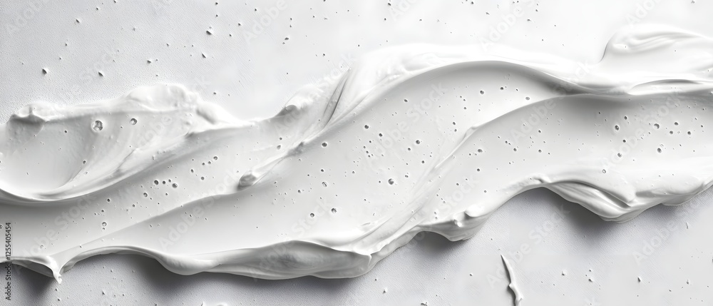 Aufkleber abstract creamy white texture background with smooth flowing lines and subtle shadows