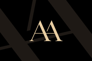 AA letter logo icon design. Classic style luxury initials monogram.