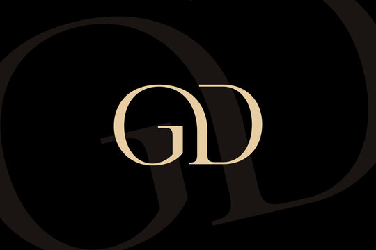 GD or DG letter logo icon design. Classic style luxury initials monogram.