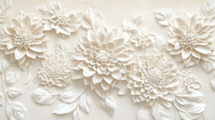 Elegant White Floral Wall Decor