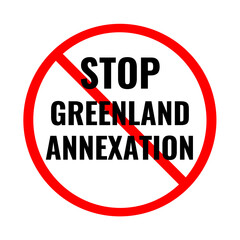 Stop Greenland annexation symbol icon
