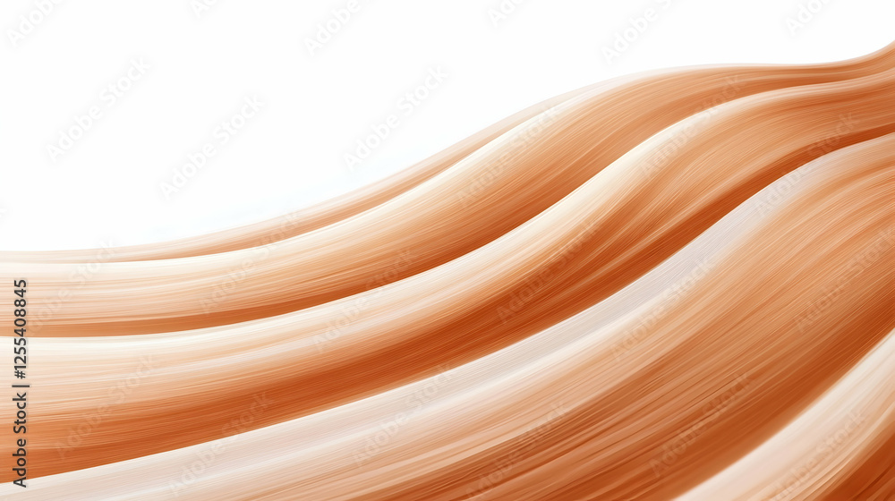 Aufkleber abstract flowing orange lines over white background, used to add movement to design projects with na
