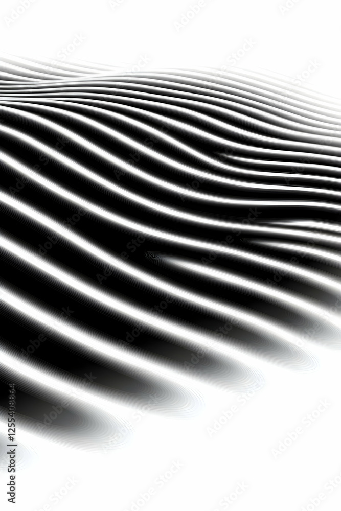 Aufkleber abstract flowing lines with a perspective view over white background, used for design elements on we