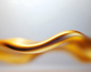 Abstract shiny gold wave on light background, design element or background for celebration, glamour or luxury
