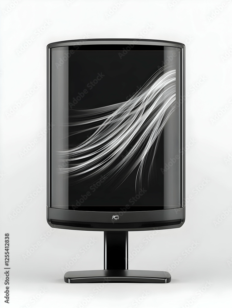 Poster digital signage displaying abstract waves against a clean, plain background. could be used for adver