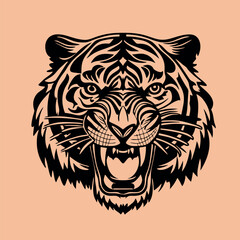 design logo vector illustration art tiger