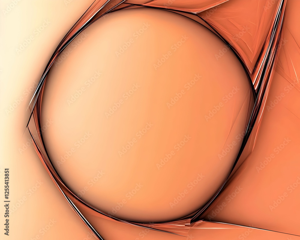 Poster geometric abstract art with a central blank sphere and a 3d circle background. backdrop for product 