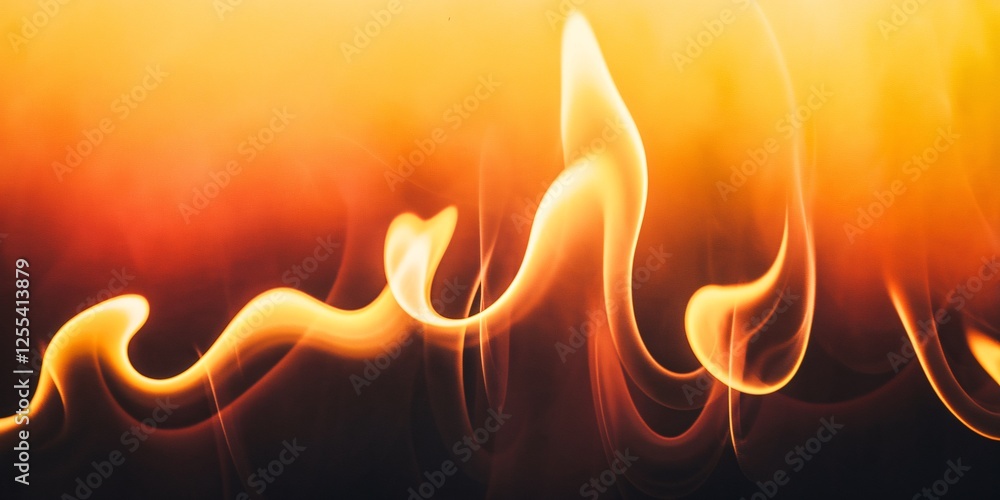Aufkleber fiery abstract light waves in motion. dynamic light waves in fiery hues of orange and yellow create 