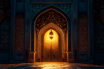 Islamic background for a mosque, a background for Ramadan. Social media posts .Muslim Holy Month Ramadan Kareem . The symbol of the Islamic religion is Ramadan and a blank space for the Arabi