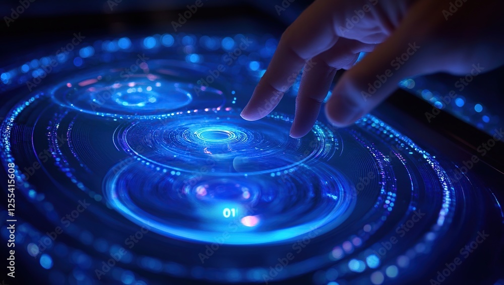 Poster interactive future tech interface