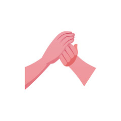 Hands applauding, vector illustration. Gesture of support.