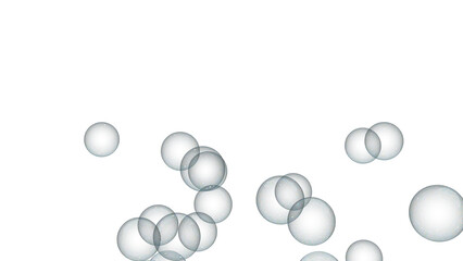 soap bubbles on transparent background