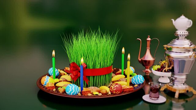 Nowruz holiday greeting card. Novruz bayram background