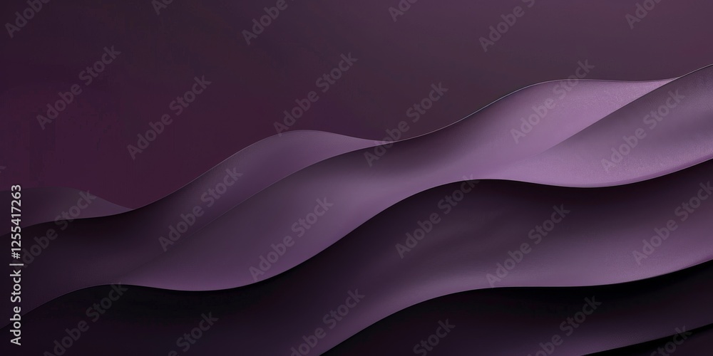 Poster An abstract minimalist composition against a deep plum purple background, Delicate lines and minimalistic elements, Modern minimalist style