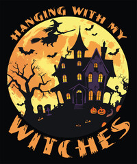 Halloween t-shirt design for vector illustration