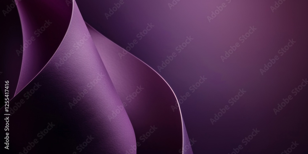 Poster An abstract minimalist composition against a deep plum purple background, Delicate lines and minimalistic elements, Modern minimalist style