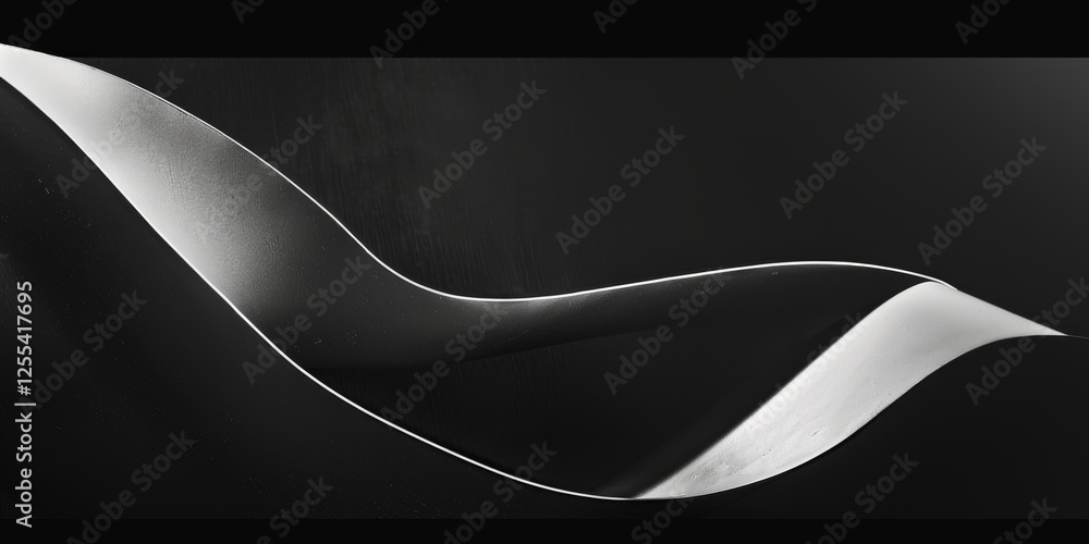Poster an abstract minimalist composition against a pure black backdrop, minimalist line art with negative 