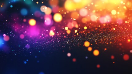 Futuristic digital landscape with vibrant cyberspace background and bokeh effect of big data