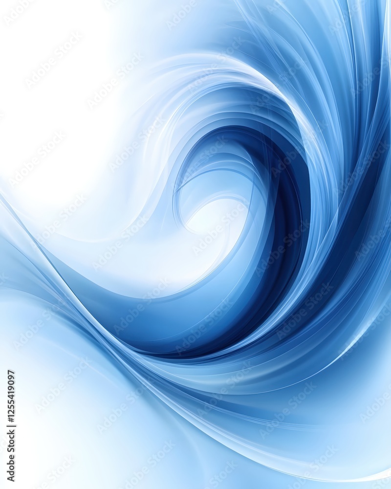 Poster abstract blue wave background with flowing lines and smooth curves creating a dynamic design