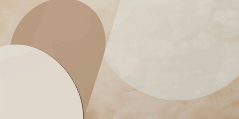 An abstract minimalist composition on a light taupe background, Organic shapes and negative space, Contemporary minimalist style