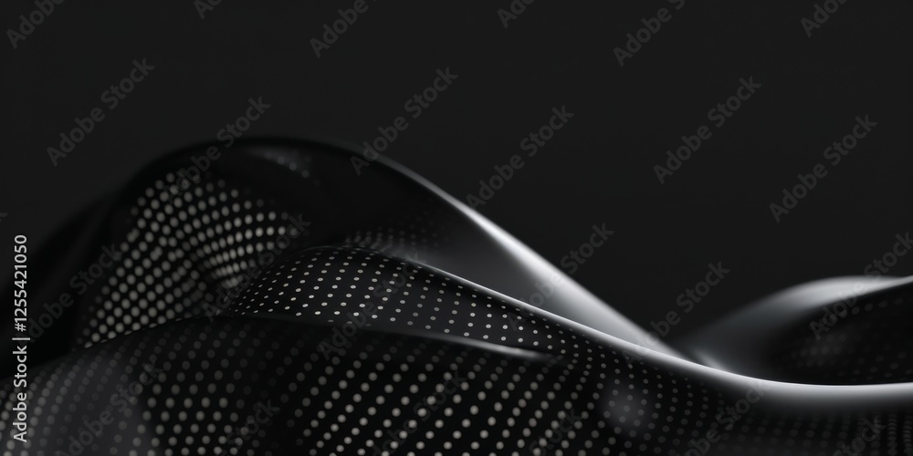 Poster an abstract minimalist concept set against a solid black backdrop, geometric patterns and minimalist