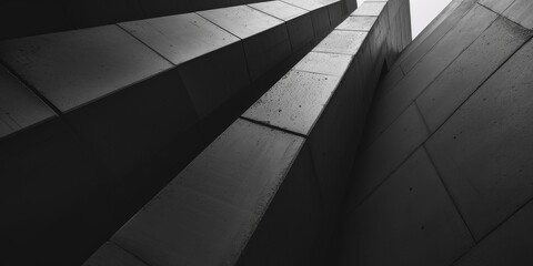 An abstract minimalist design featuring a monochromatic black backdrop, Geometric shapes and lines in a minimalist style, Abstract minimalist style