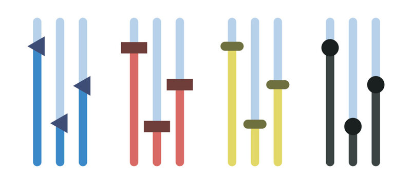 Action tool filter volume up and down design vector