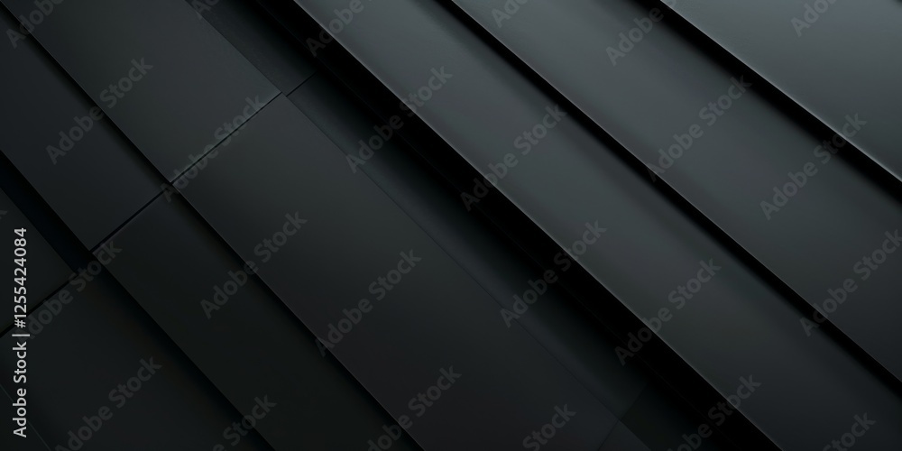 Aufkleber an abstract minimalist design featuring a pure black backdrop, abstract geometric shapes in monochro