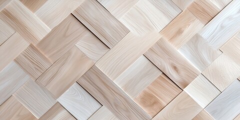 Wooden pattern showcasing a herringbone design in light tones for interior decor inspiration