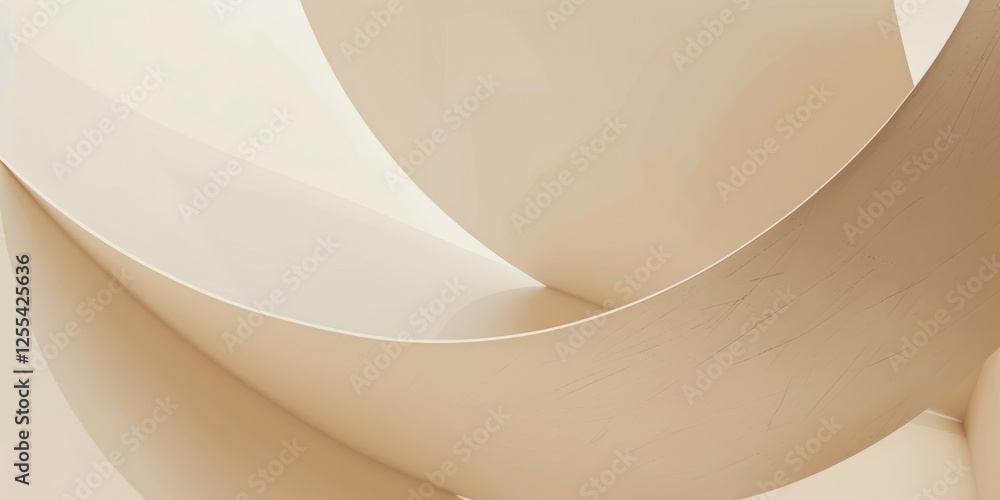 Poster An abstract minimalist design featuring a soft ivory background, Geometric patterns in a structured layout, Contemporary minimalist style