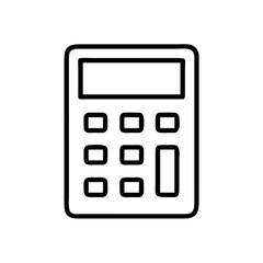 Calculator icon, simple line design