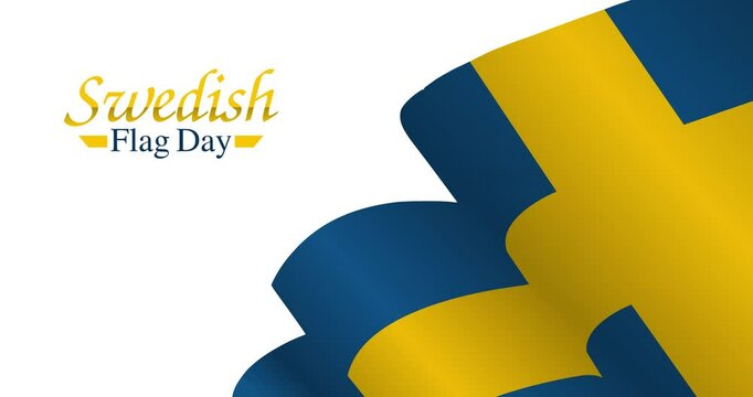 swedish flag day motion video, ideal for swedish flag day celebration