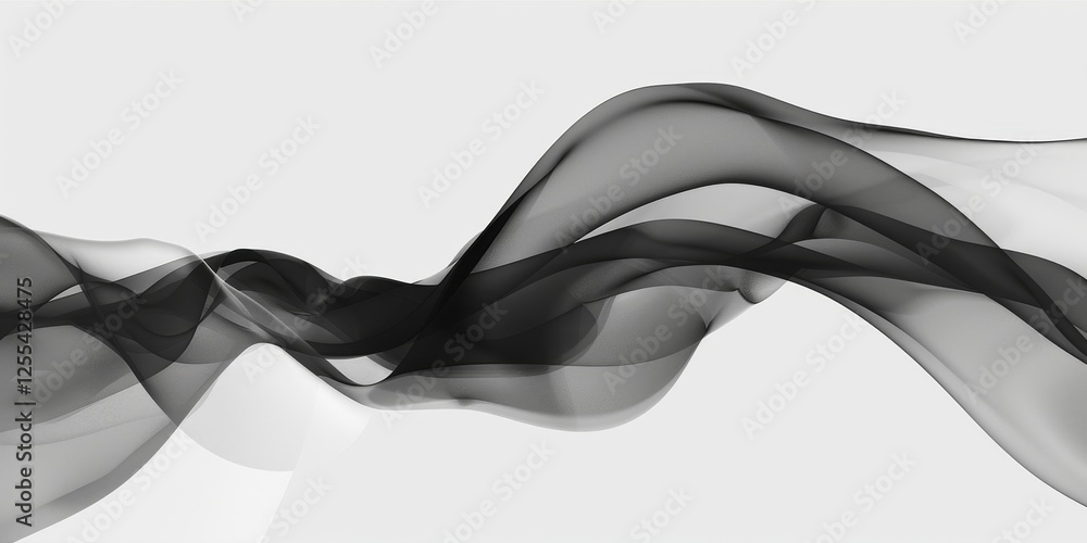 Poster an abstract minimalist design on a clean white backdrop, digital minimalist art in monochrome, moder