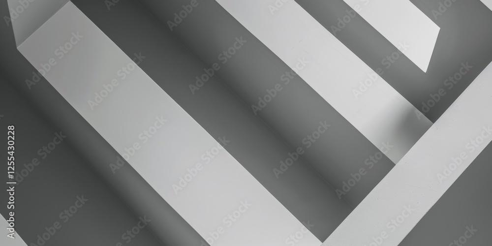 Poster An abstract minimalist design with a cool grey background, Minimalist elements in a balanced layout, Modern minimalist style