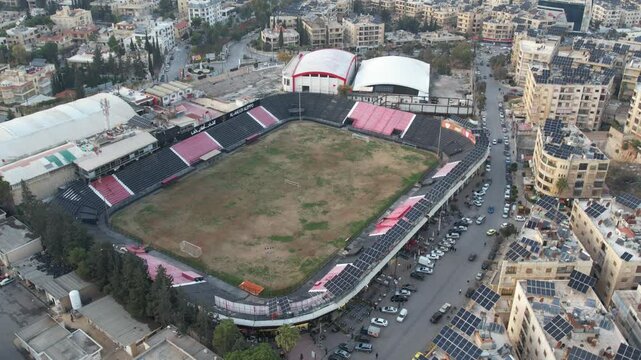 Aerial view of Aleppo City in Syria.