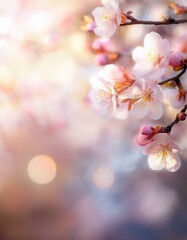 Fototapeta premium soft light cute abstract background with flowers Depth of Field