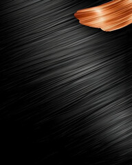 Dark silky background with an orange swirl element. Perfect for cosmetics, hair products or fashion advertisements with abstract backgrounds