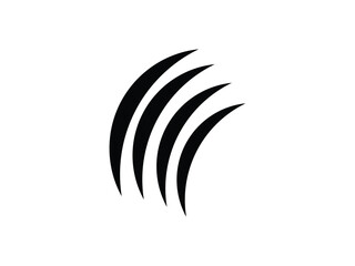 silhouette animal claw marks symbol design vector illustration isolated on transparent background