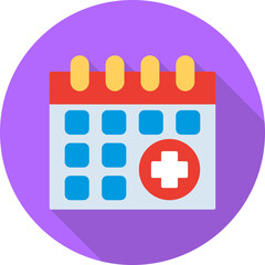 Obraz premium Unique Flat Long Shadow Vector Icon