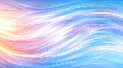 Fototapeta premium Soft Colorful Waves Flowing Together in a Dreamy Abstract Background