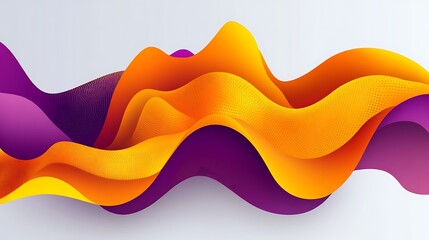 Abstract Orange and Purple Wave Design