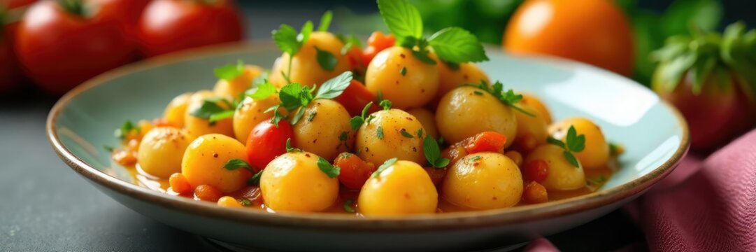 Mahonesa y coliflor en un delicioso rebozado con patatas y zanahorias, gourmet, florales, vegetariano