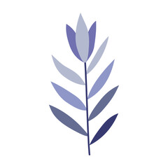 Plant leaf, branch. Icon, vector illustration