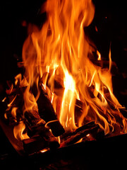 
It is a flame rising from a bonfire.
